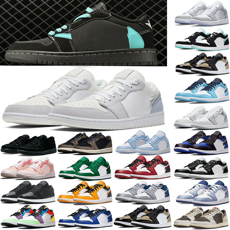 

Jumpman 1 low Basketball Shoes Black Phantom Smoke Grey Starfish Red Obsidian Reverse Mocha Dark 1s Wolf Grey Sports Sneakers for Men Women 36-47