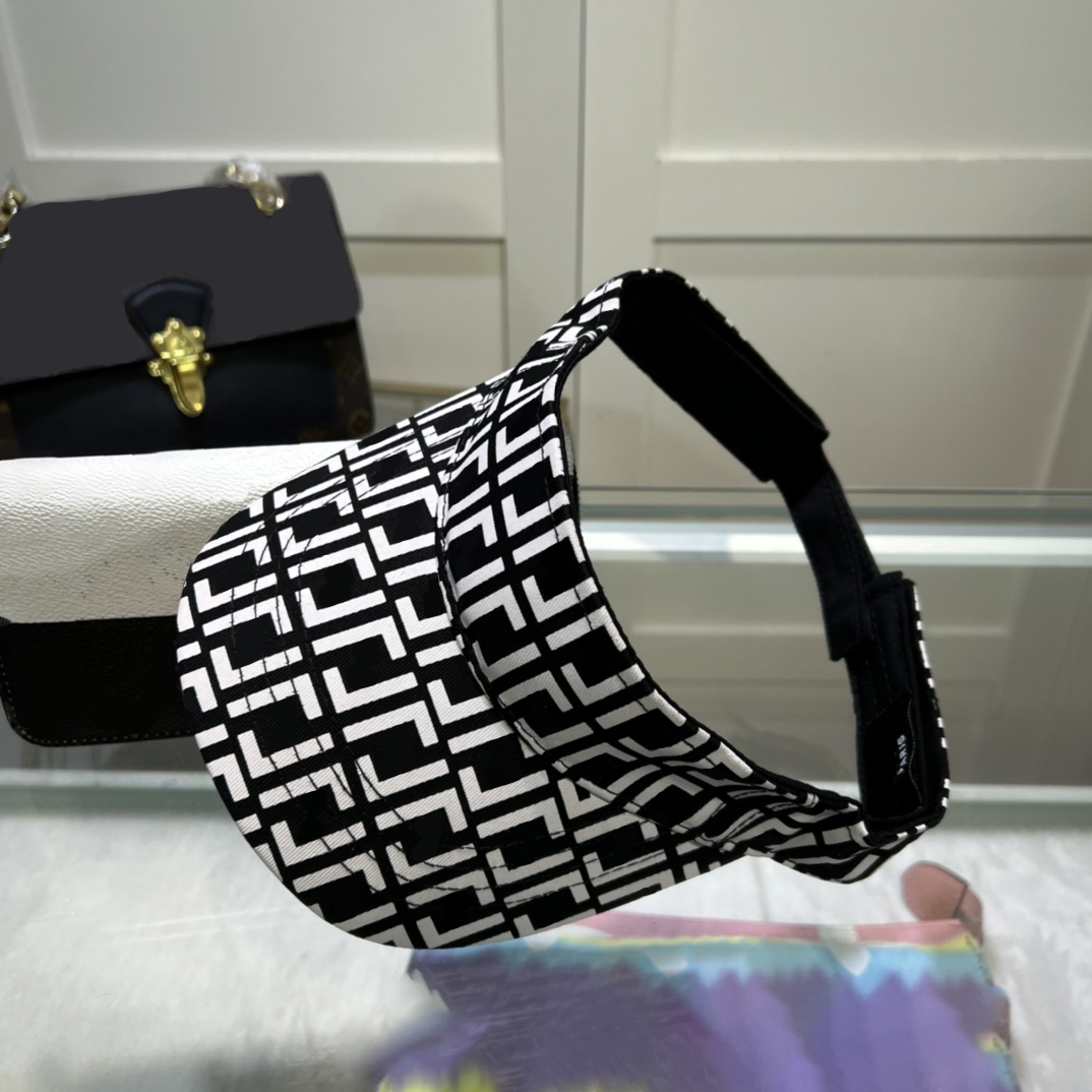 

Luxury Brand Sun Cap For Women Mens Summer Hats Designer Casquette Empty Visor Sun Hat Fitted Beanie Bucket Letter F Baseball Caps 2304173BF, F#black