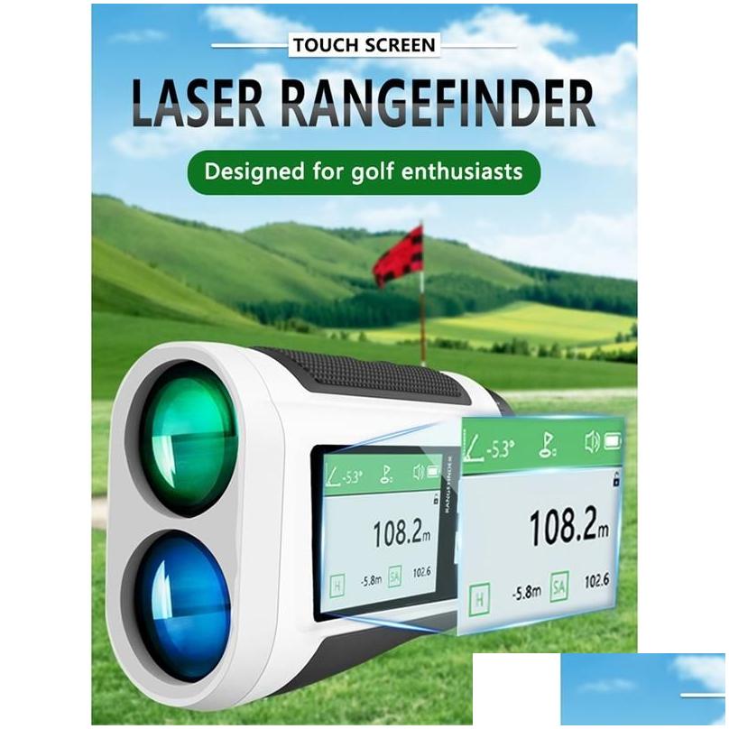 Golf Training Aids Sport Rangefinder Hunting Range Finder Rechargeable Press Screen Distance Measuring With Flag-Lock 600M
