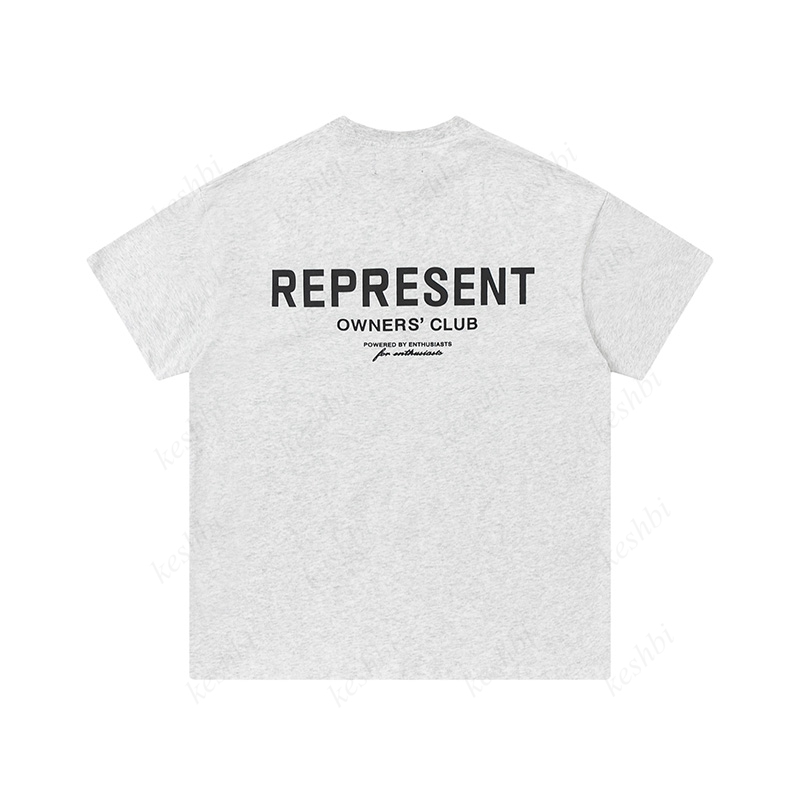 

White T-shirts Black Mens T Represent shirt for Men Women Designers T-shirt Fashion Casual Short Sleeve 1K2R, Klein blue