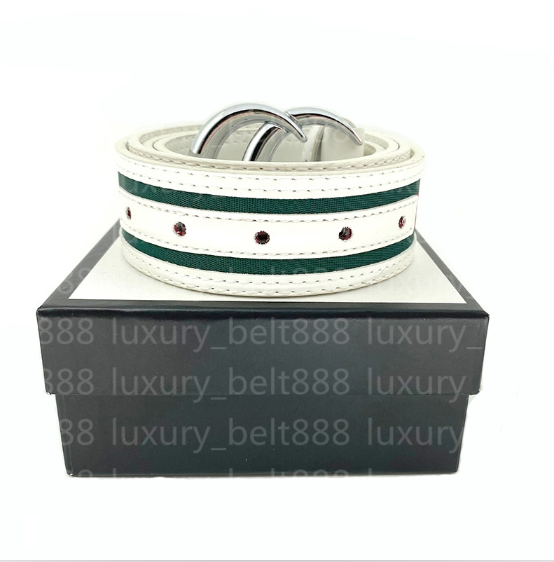

Men Women Solid Belt Womens Genuine Leather Black And White Color Bronze big buckle Designers Cowhide Belts For Mens Luxurys Waistband 2.8cm 3.4cm 3.8cm with box, Belt+box