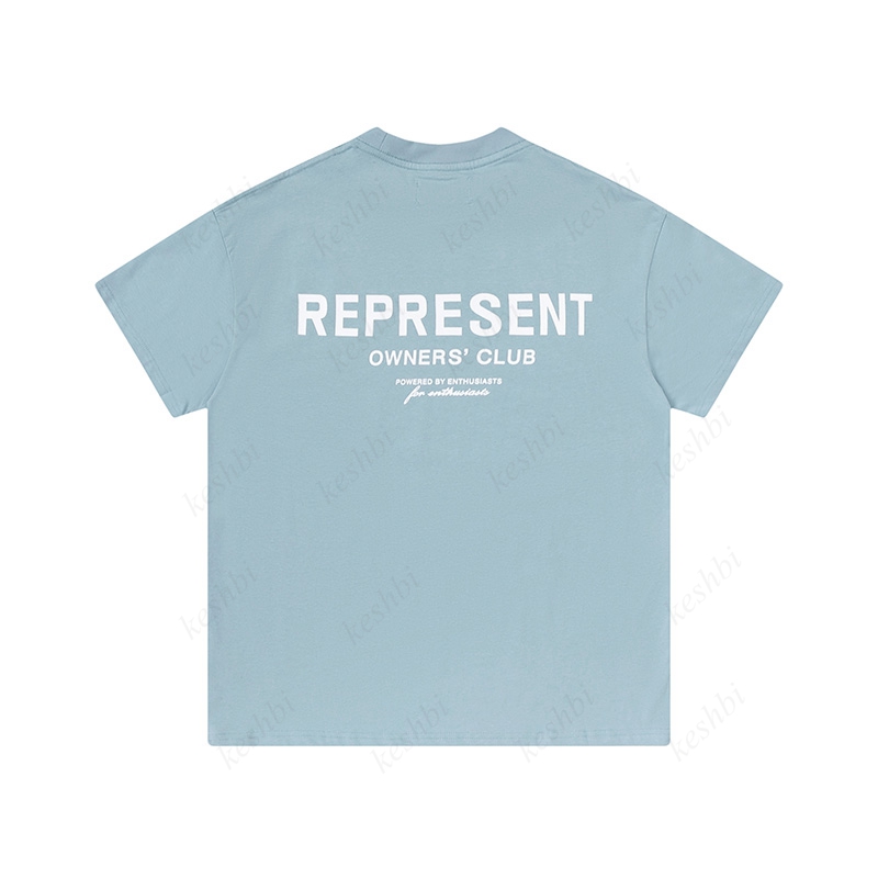 

White Mens Represent T-shirts T Black shirt for Men Women Designers T-shirt Fashion Casual Short Sleeve LON1, Brown