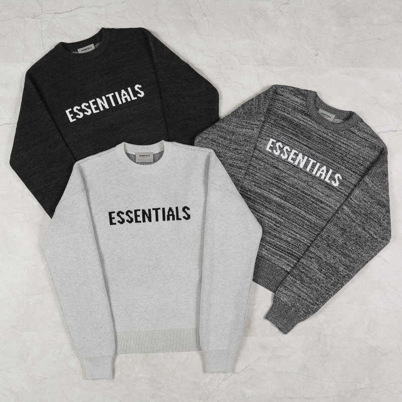 

ESS Sweaters Luxury Mens Designer FOG FEARs OF GOD Double Thread Mens Womens Loose Couple Casual ESSEN Letter Knitted Sweater sweater hoodie cowl neck sweater, Shipping fee