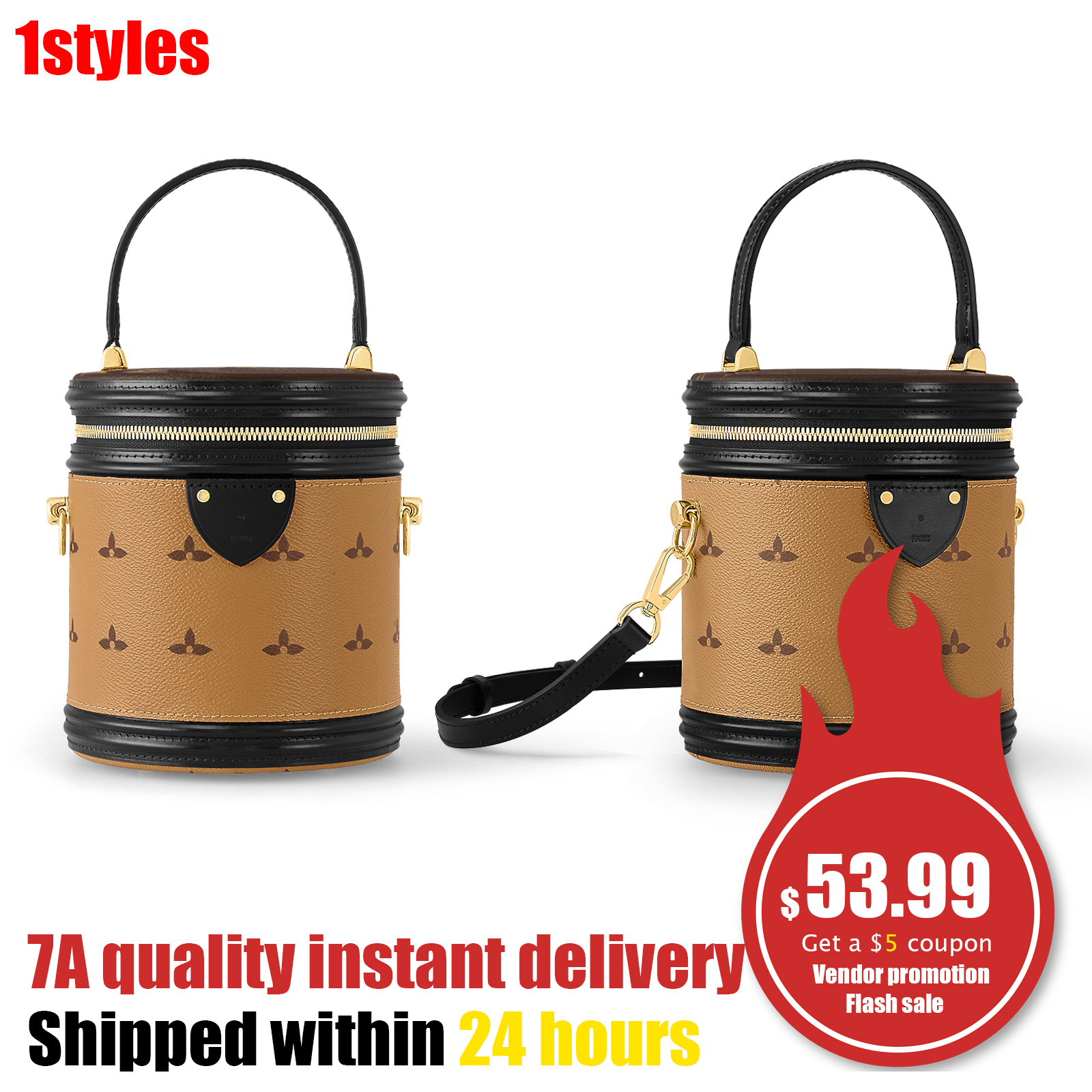 

lvl M43986 CANNES handbags Shoulder bags crossbody Luxury Designer cowhide Tote Bucket bag Women men pochette cylinder travel hobo handbag zipper purse Drawstring