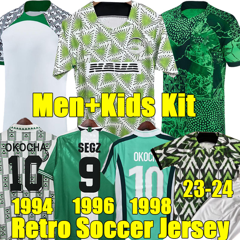 

23/24 Nigerian concept soccer jerseys 2023 OKOCHA KANU BABAYARO UCHE WEST IHEANACHO VINTAGE fans player version MUSA FINIDI AMOKACHI 1994 96 98 retro football Shirt, Niriliya 22-23 special player