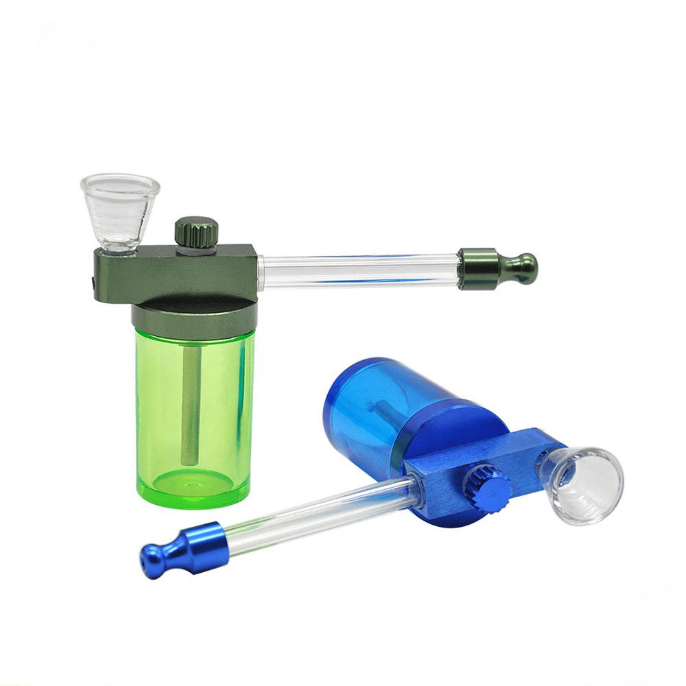 

aluminum alloy metal pipes hookahs smoke shop Glass shape Plastic smoking pipe