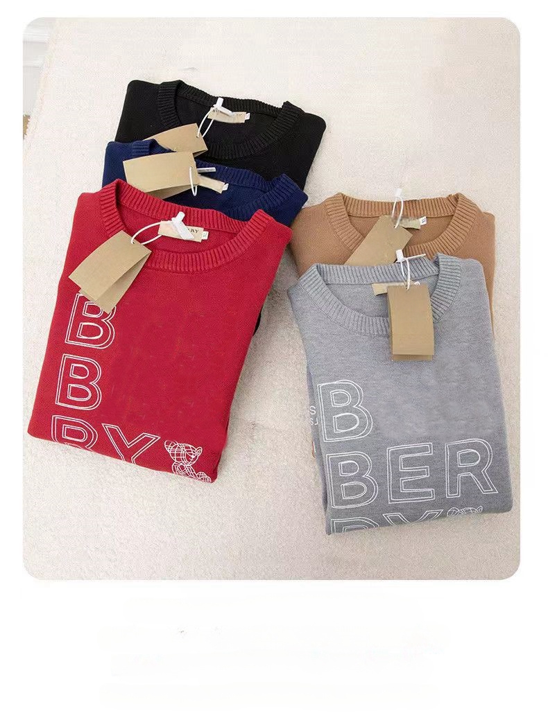 Sweater Designers Sweater Mens Womens Knit Sweater BB Pullover Letter Print Casual Round Crow Neck Long Sleeve Sweaters Size S-3XL-image-921591621