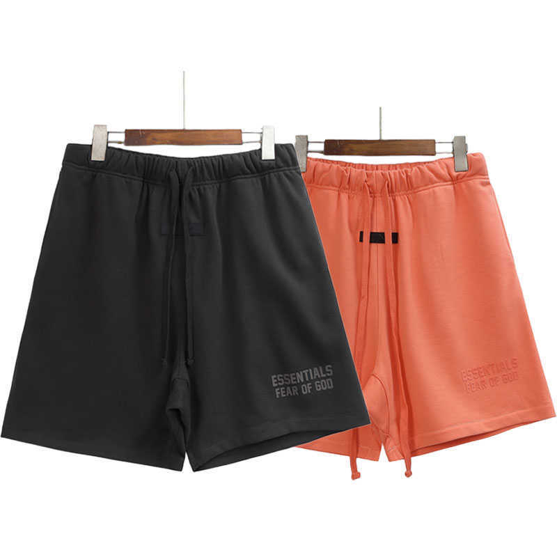 

ESS shorts Luxury Mens Designer FEARs OF GOD FOG Season 8 Double line ESSEN Mens Womens Loose Fit Sports Shorts Capris Trend casual short, Light green