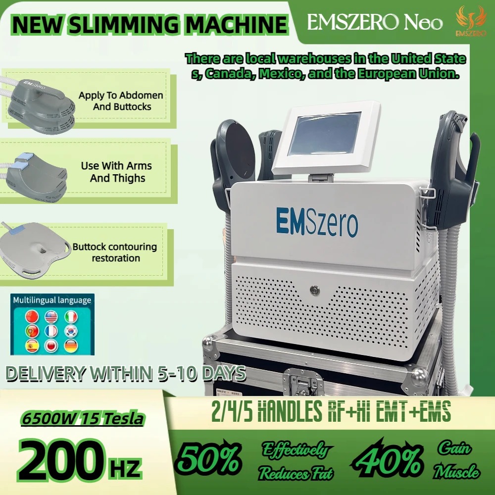 2023 EMSzero Machine Minceur Perte RF EMS Sculpt NEO Minceur Corps Sculptant Augmentation Musculaire 200HZ 6500W 2/4/5 Poignées Salon Machine Hau
