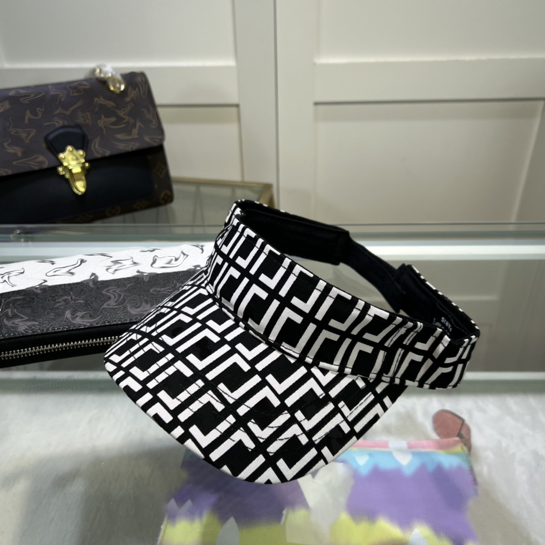 

Mens Luxury Baseball Visor Cap Summer Hats For Women Designer Casquette Empty Sun Bucket HatFitted Beanies Brand Letter F Caps 2304173BF, F#black