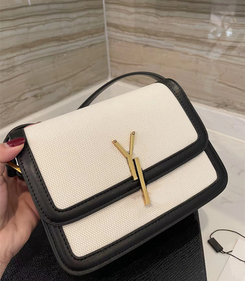 

Shoulder Bags Classics SOLFERINO Tofu Bun Women Handbag Shoulder Leather Luxury Designer Bags Crossbody Female bag wallet, Black