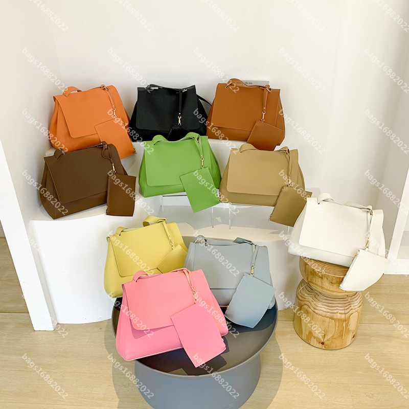 

2023 Top quality tote bag women one shoulder crossbody bag designer bag handbag 2PCs with Coin Purse leather bag high capacity messenger bag Trendy style clutch bags, Style 7