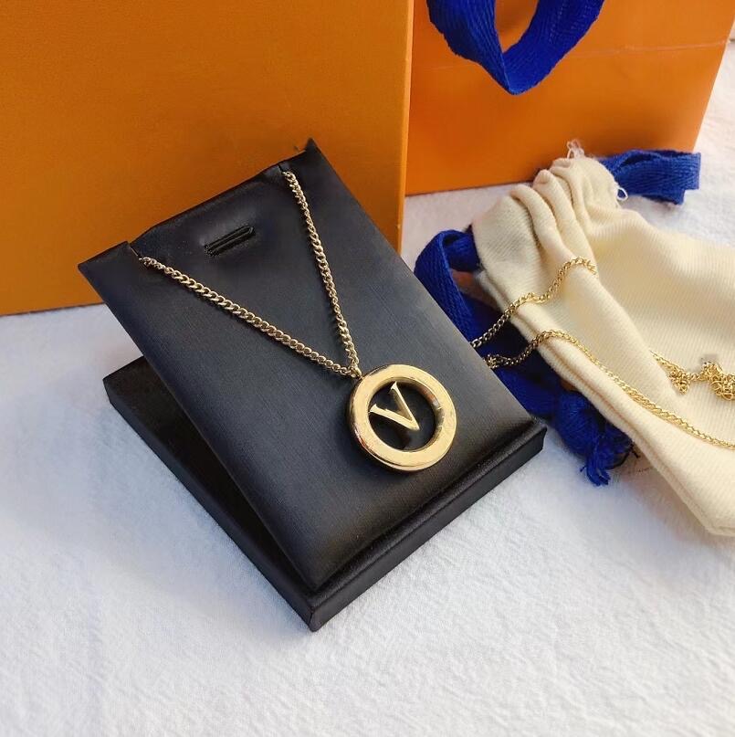 

Necklace Designer Jewelry Necklace Brand Circle Letter for Womens Fashion Brands Jewellery Pendants Necklaces Valentine's Day Birthday Gift Accessories