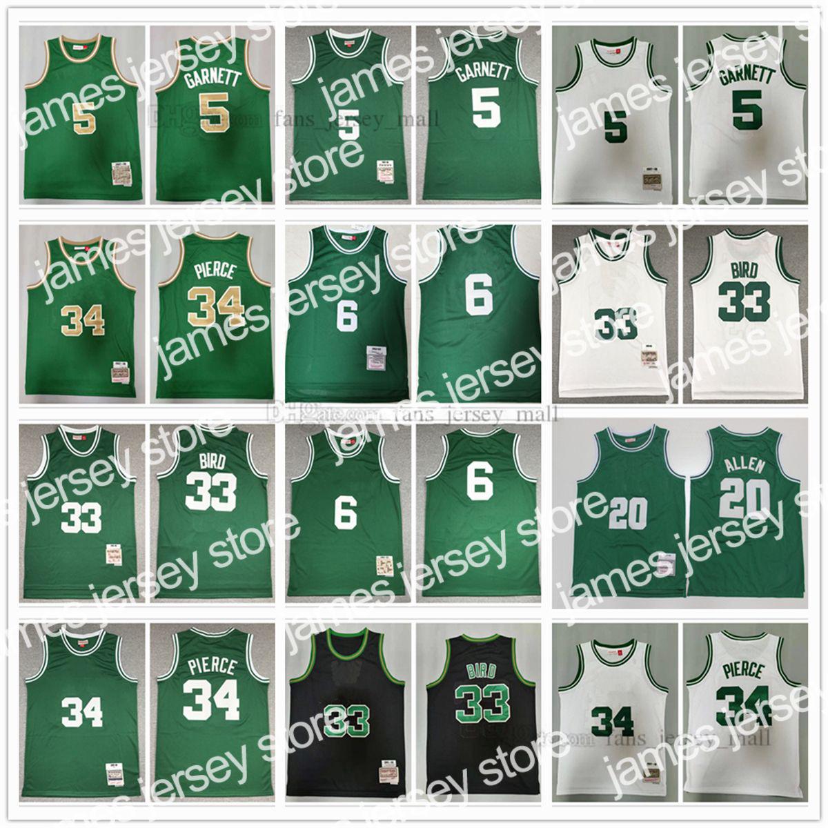 

Basketball Jerseys Stitched Mitchell Ness Jersey Basketball 33 Larry 34 Paul Bird Pierce 5 Kevin 6 Bill Garnett Russell 9 Rajon 20 Ray Rondo, Same as picture