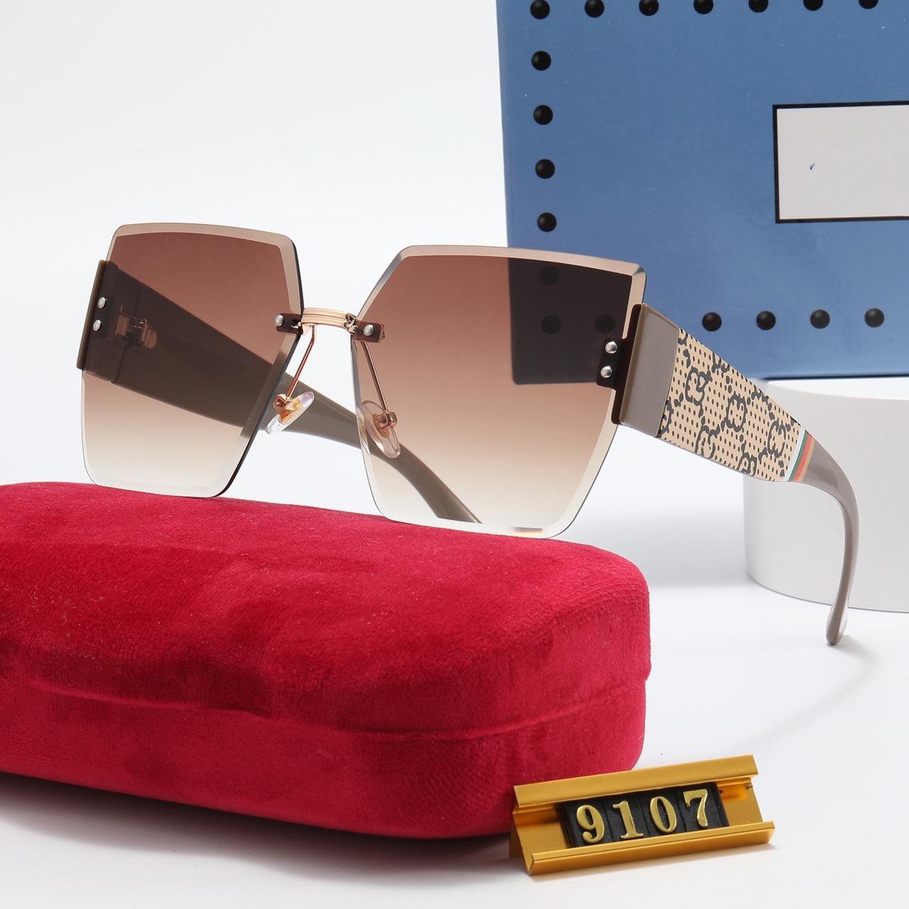 

Men Luxurious Sunglasses Designer Fashion For Woman Metal Vintage ray Sunglasses Summer Mens Style Square Frameless sun glasses man UV AIM7