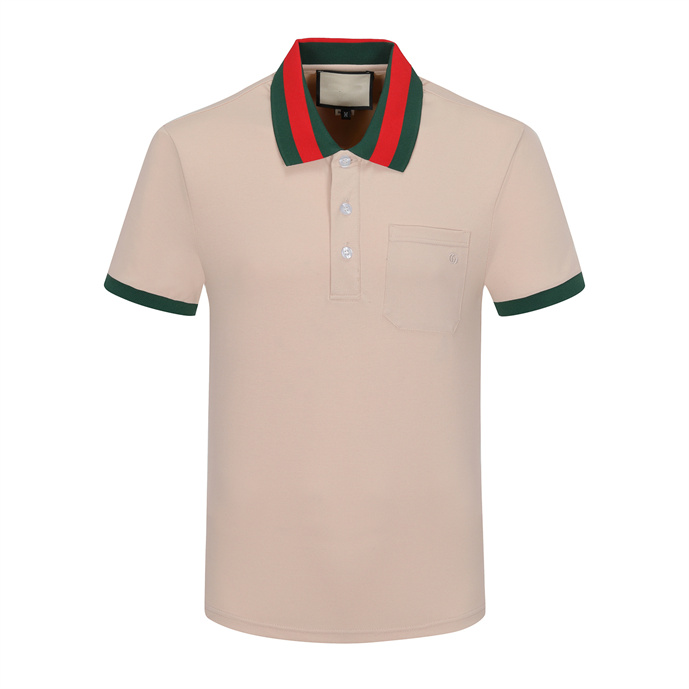 

5 Designer Men's Tee New cotton crease resistant breathable T-shirt lapel commercial fashion casual print high-end POLO short sleeve M-3XL#18