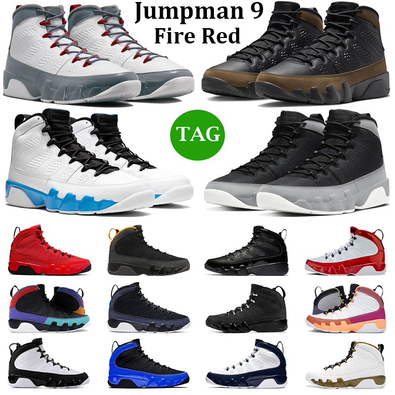 

Jumpman 9 Men Basketball Shoes 9s Fire Red Light Olive Powder Blue Chile Red Particle Grey Bred Patent UNC Mens Trainers Outdoor Sneakers, #12