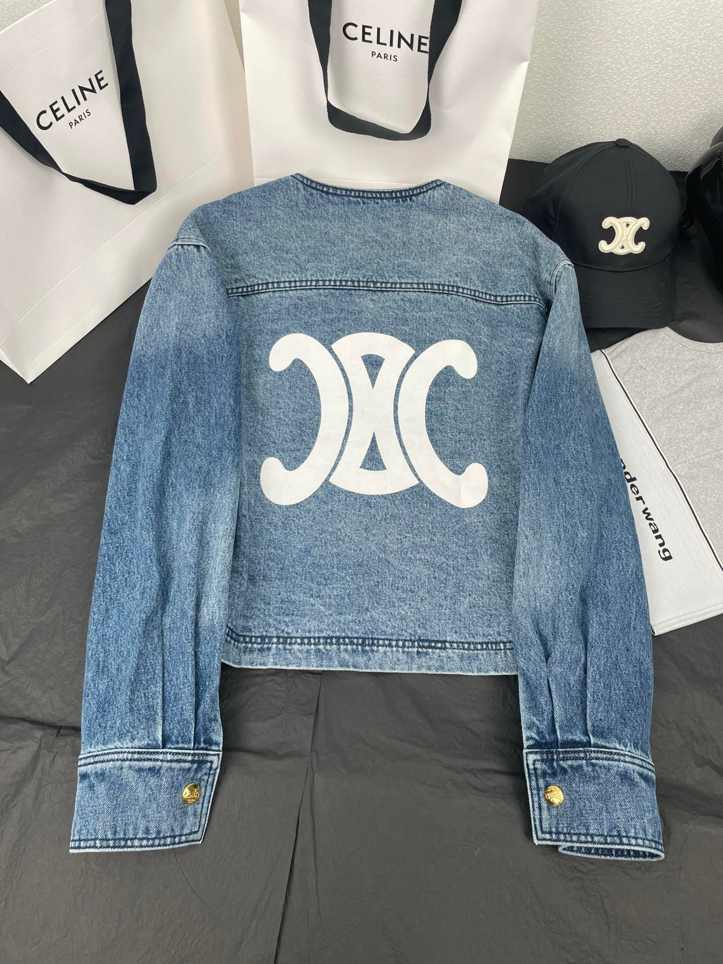 Luxury Women Coat Designer Back Letter Jacket Long Sleeve Denim Coat