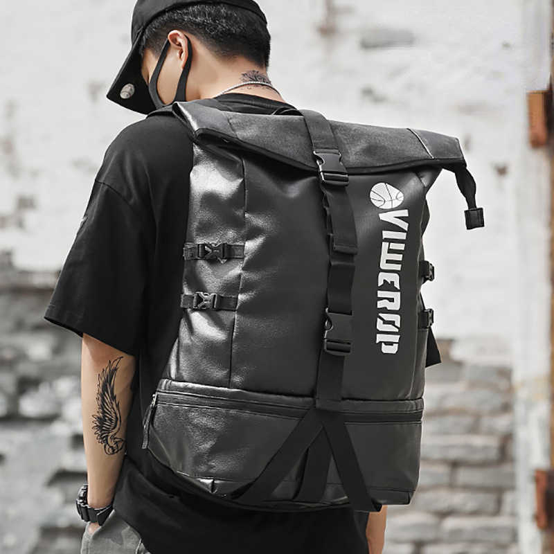

Basketball Backpack Men's Schoolbag Training Bag Multi-function Sports Backpack Large Capacity Fitness Equipment Mountaineering Bag 230301, Black