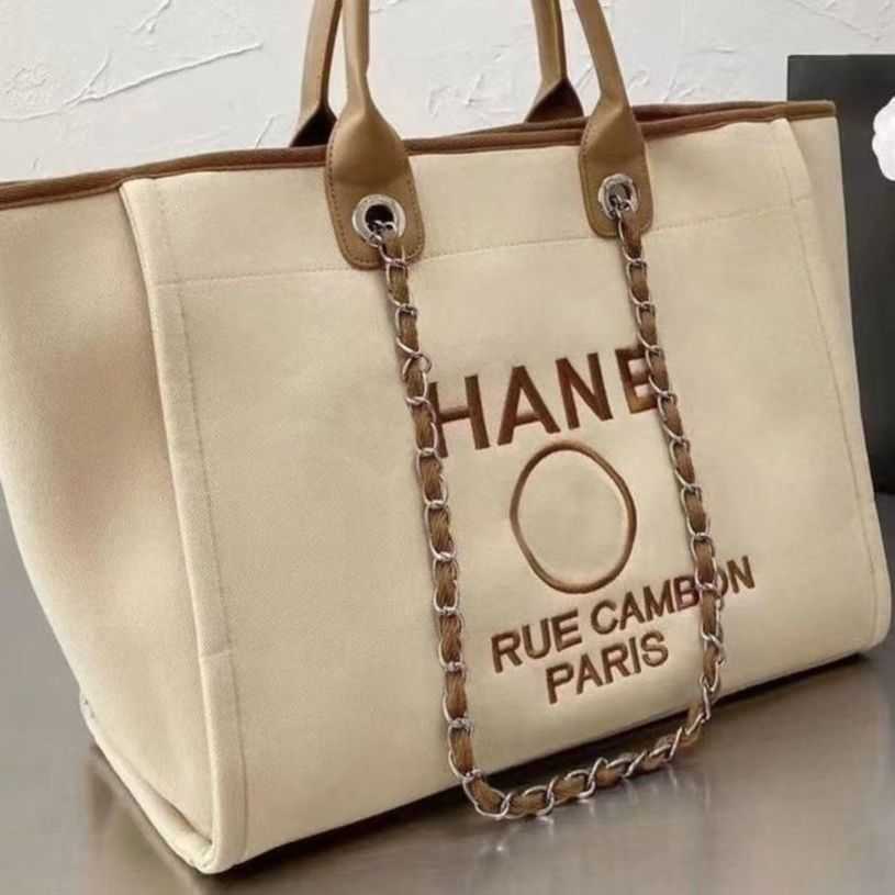 

80% Off Classic Fashion Luxury Embroidered Beach Bags Ch Women Brand Canvas Evening Handbags Female Big Shopping Designer Large Capacity Ladies Bag Cgdv