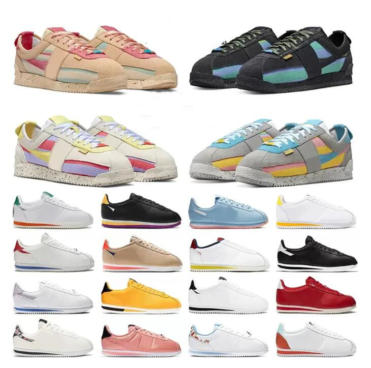 

2023 NEW Running Shoes Union LA X Cortez Sesame Smoke Grey Lemon Frost Classic Cortezs Leather Nylon White Black Forrest Gump Women Mens Trainers Sneakers 36-45, 39