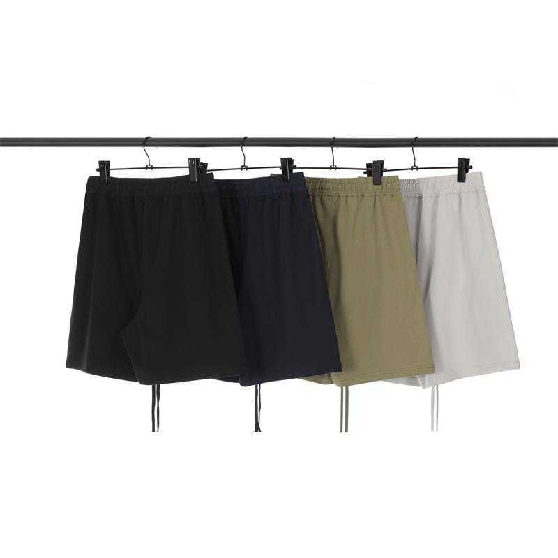 

Ess Designer Short Fashion Casual Clothing Fears of God Season 7 Drawstring Loose Couples for Mens Womens Solid Simple Capris Fog Shorts Sportswear Streetwear, Sand