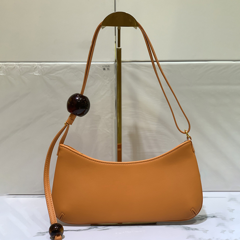 

7A designer hobo handbag Jacqmus bisou bag Ladies shoulder bag Leather denim Fashion round ball design Fashion underarm bag Luxury crossbody new 2023, #1 size:27x13cm
