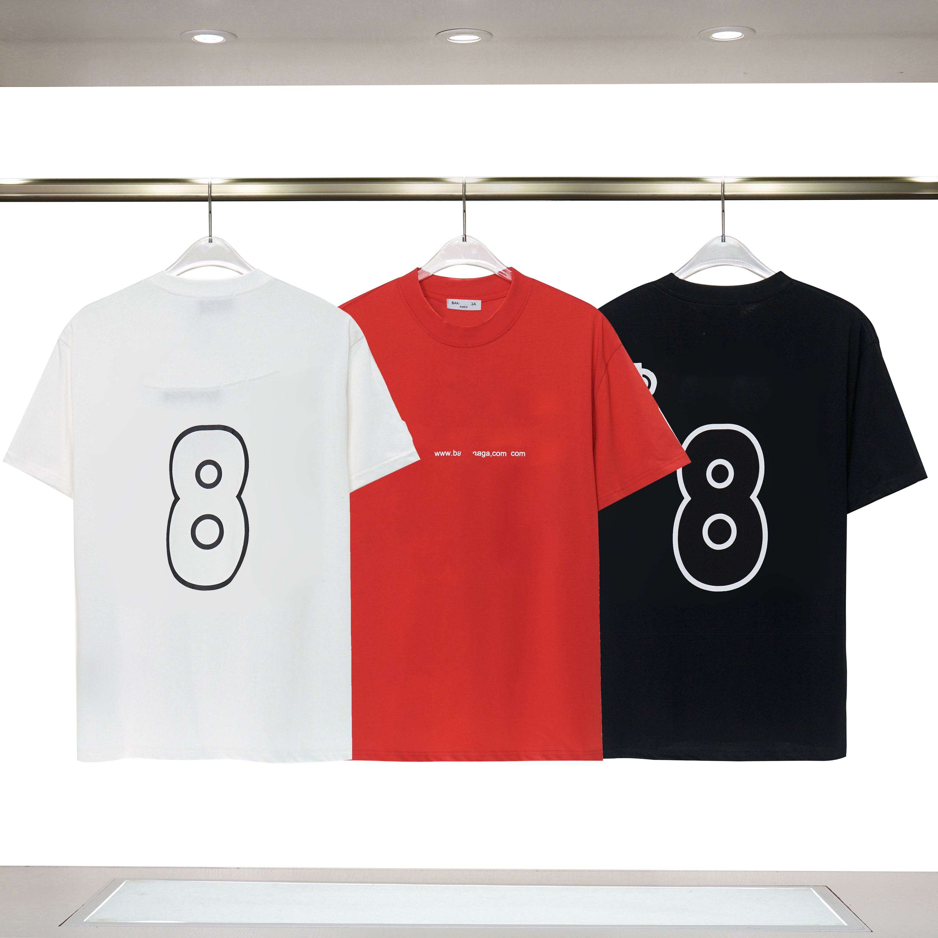 

Summer Classic NUmber 8 T Shirt Letter Print Short Sleeve Men Women Unisex T-Shirt, Black