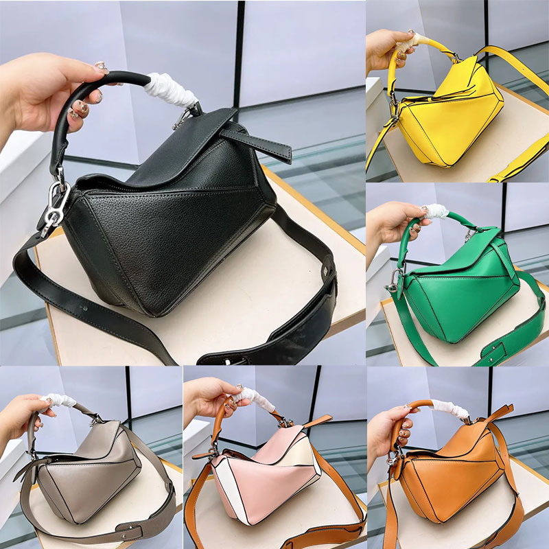 

23 Classic Puzzle leather shoulder bag Luxury Designer bags Fashion Womens Crossbody black Clutch Purse Lady Geometry Wallet Handbags
