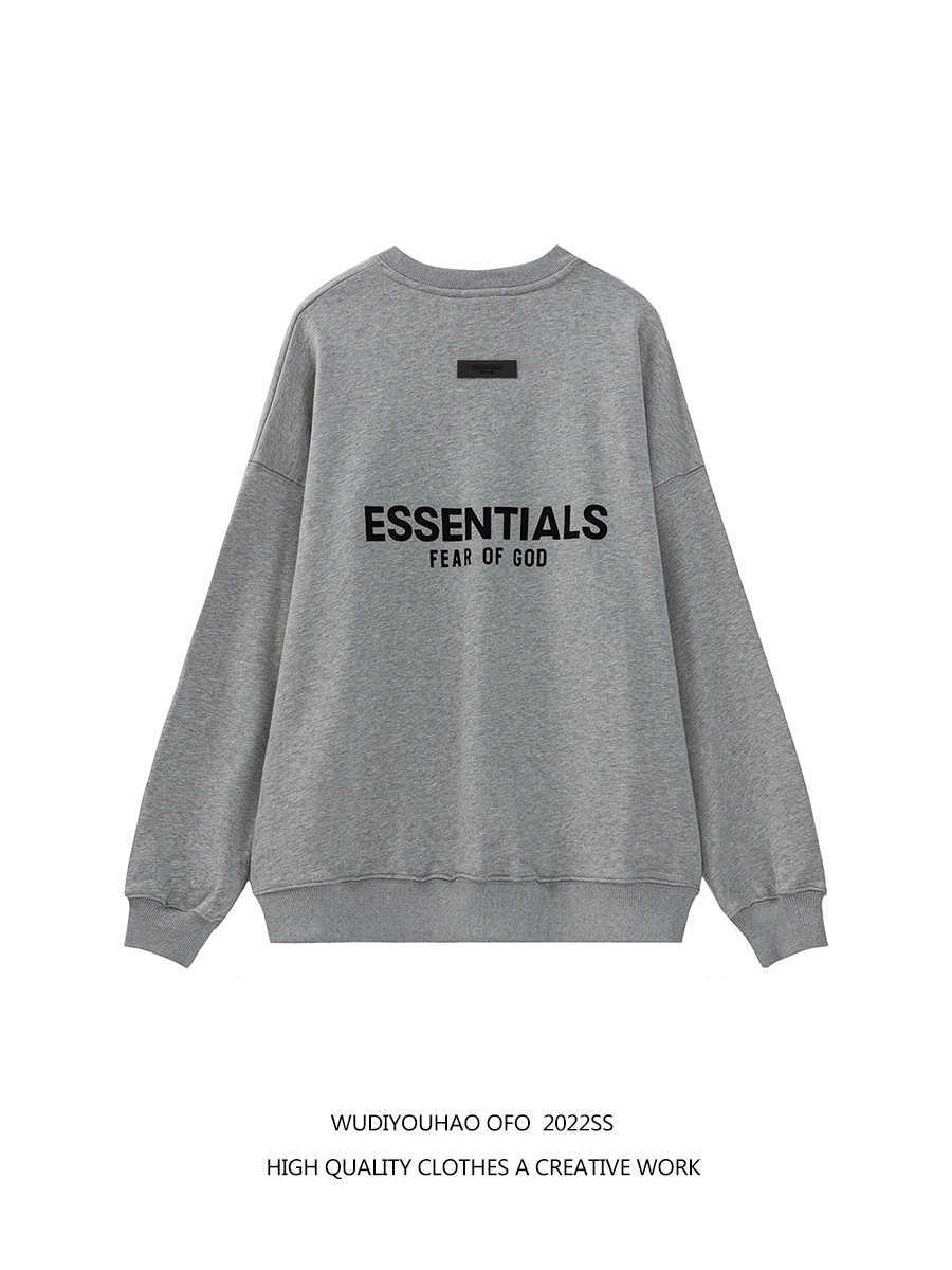 

Ess Hoodie Sweatshirts Designer Clothing Fears of God Essen Flocked Letter Pullover Round Neck Sweater Men' Fog American Top Fashion Streetwear Jacket Jumpers Tops, Shipping fee