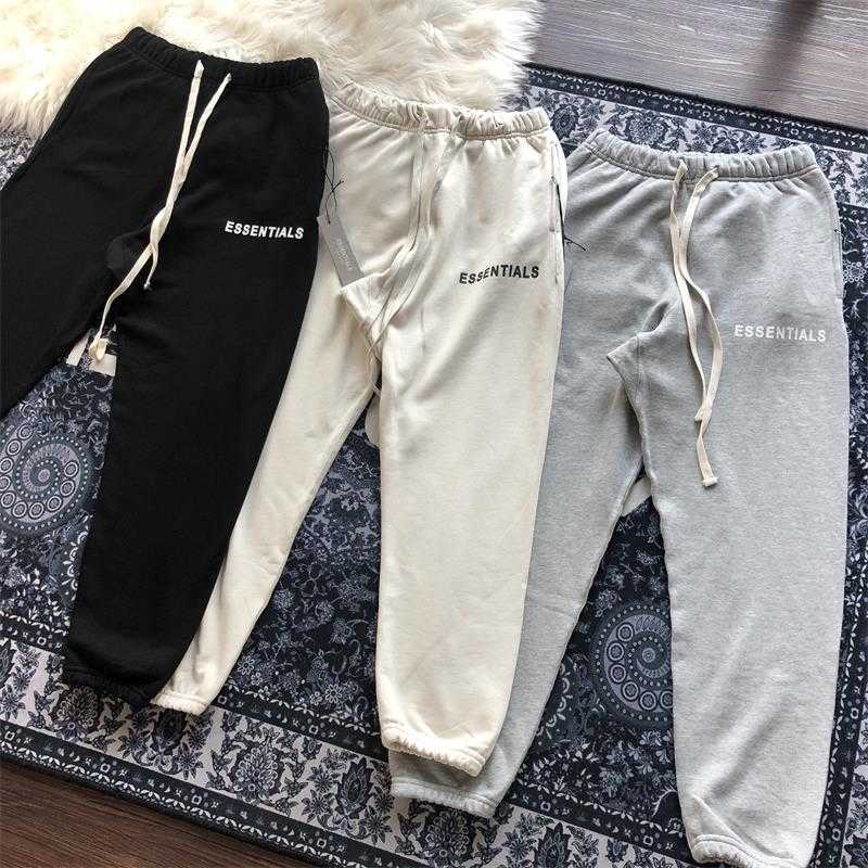 

Ess Designers Casual Pant Fog Fears of God Embroidery Drawstring Classic Essen Pants Mens Womens Couples Drawstring Guard Streetwear Jogger Trousers Sweatpants, Black