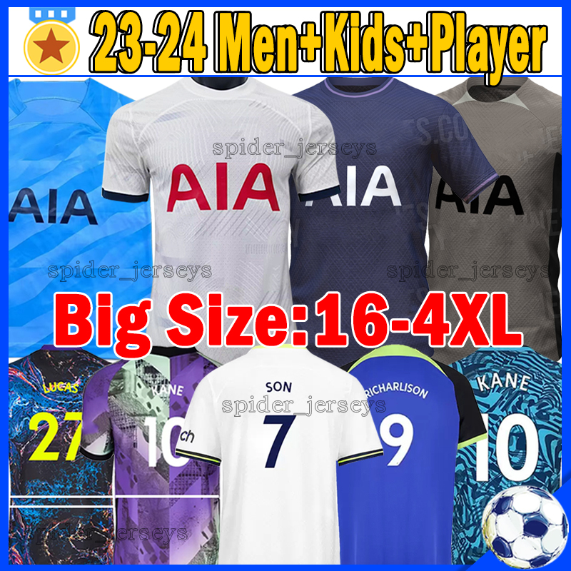 

XXXL 4XL RICHARLISON SON TOTTEN KANE Soccer Jerseys 22 23 LUCAS HAM KULUSEVSKI HOJBJERG PERISIC LLORS ROMERO LUCAS DIER 2021 2022 men kids kit football shirt training, 22-23 third patch