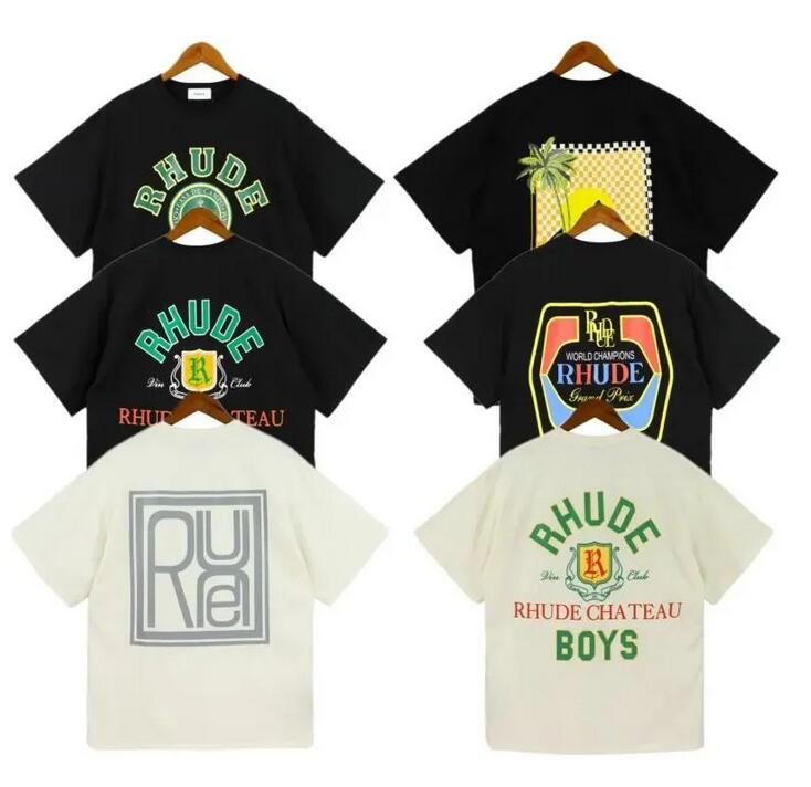 

Rhudes Mens t Shirt Designer for Men Womens Shirts Fashion Tshirt with Letters Casual Summer Short Sleeve Tees Woman Clothing, Cus11