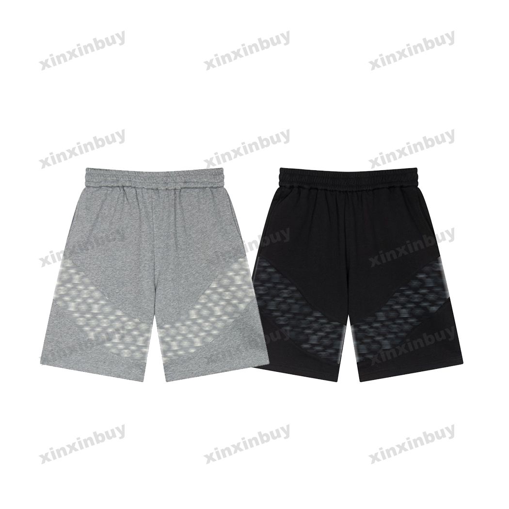 

xinxinbuy Men women designer Shorts pant Panelled letter print cotton Spring summer brown white black gray S-XL