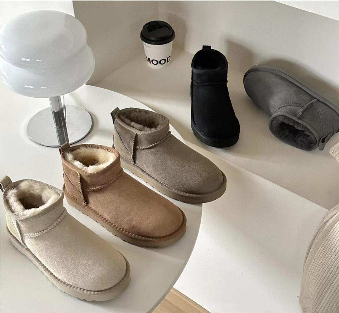 Designer Snow Boots Australia Mini Platform Boot Women Tazz Tasman Slippers Classic Slip-on Suede Slides Winter Wool Warm Booties Fur Sheep Skin