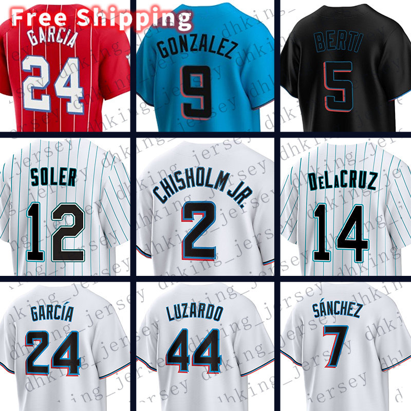 

2 Jazzs Chisholm Jr. Miami Baseball Jerseys Bryan De La Cruz Jorge Soler Luis Arraez Garrett Cooper Jon Berti Jesus Luzardo Avisail Garcia erar Encarnacion, Men(ma l y )
