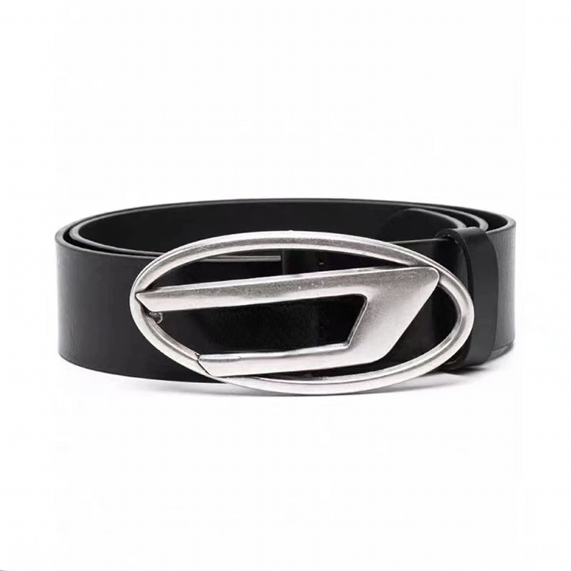

New Designer Model Retro Silver Buckle Letter Belt Men's and Women's Niche High-End All-Match Belt Four Seasons, Aspic