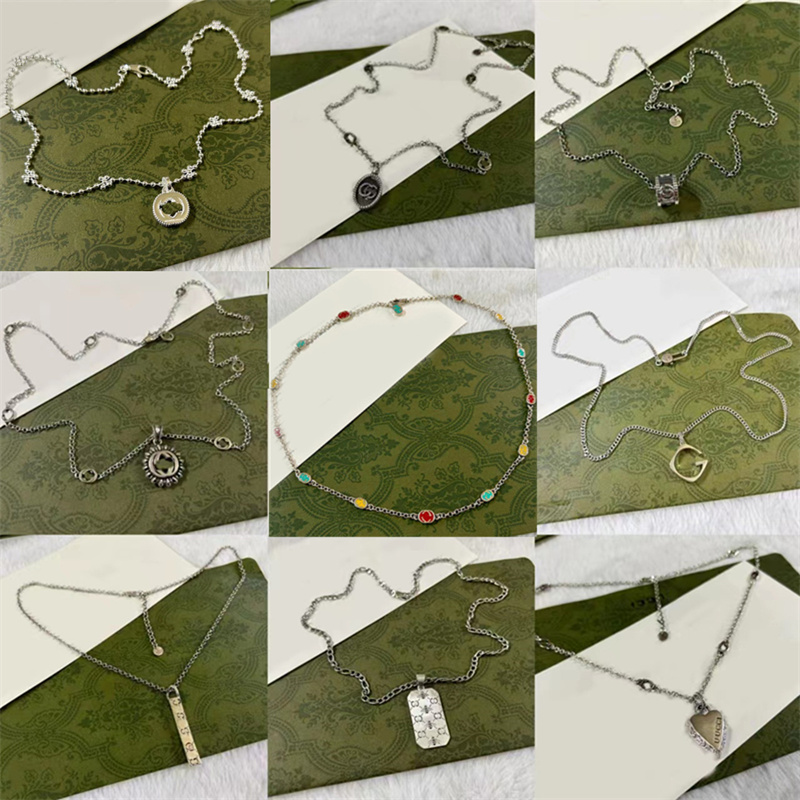Hot sales G-series Designer Retro Pendant Necklaces for women man Highly Quality 925 Sterling Silver Multiple styles Necklace Jewelry Christmas l-image-942073748