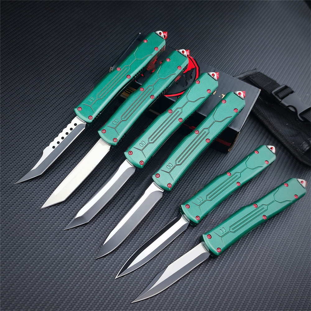 

High Quality Multi Functional Auto Knife Bounty Hunter Double Action Tactical Pocket EDC Custom Outdoor Tools 440C Blade zinc alloy Handle D2 MT BM