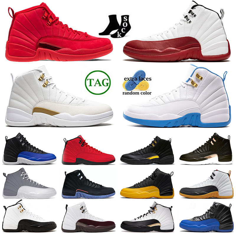 

outdoor basketball shoe Designer Men jmpman 12 s white Dark Grey Gym Red Playoffs The master French Blue Stealth Cherry Gold Fashion Sneakers Eur 40-47, # 40-47 a ma maniere