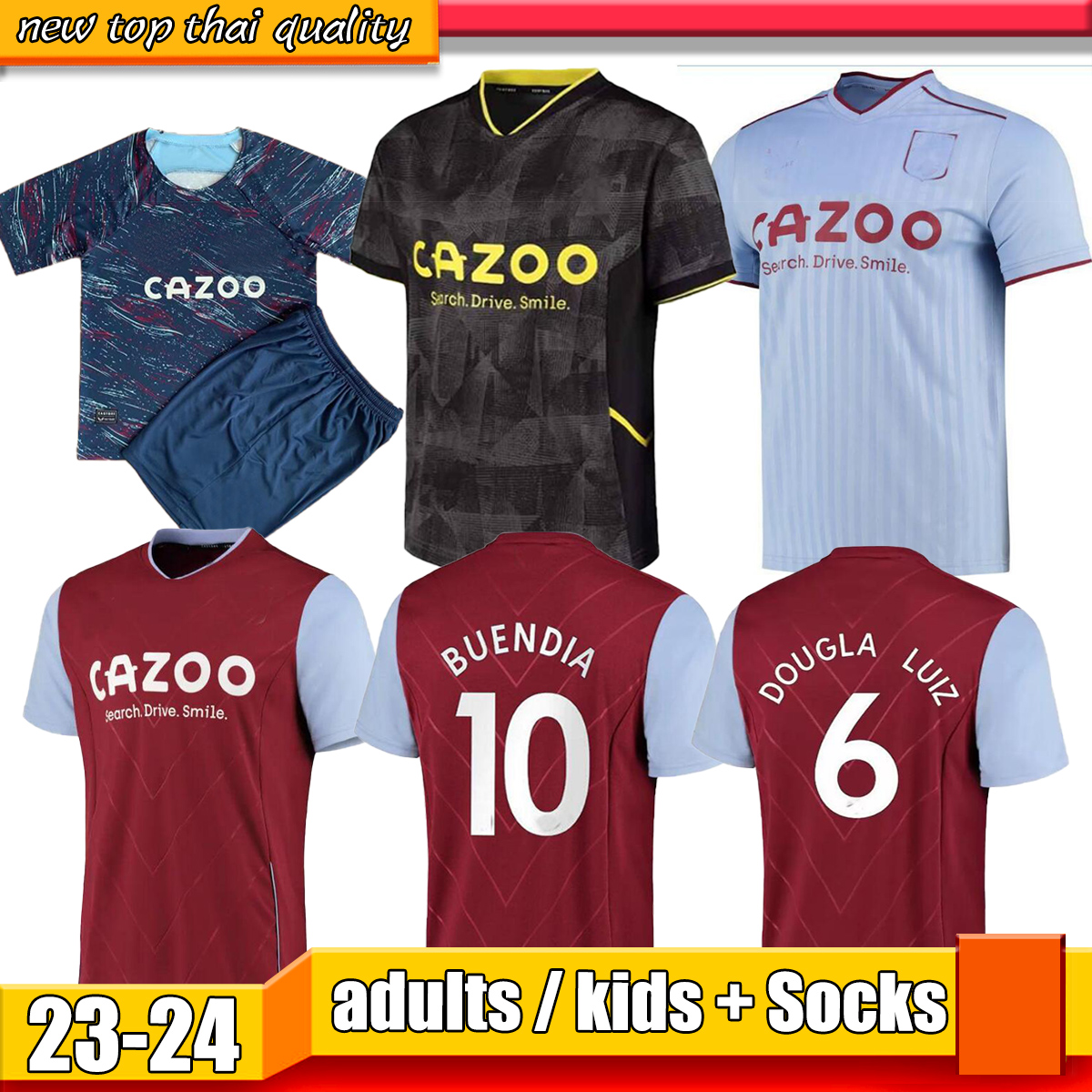 

23 24 BUENDIA Aston villaES Soccer Jerseys KAMARA WATKINS McGINN EL GHAZI DOUGLAS LUIZ MINGS KONSA CASH 2022 2023 Home Away Third top Football shirts Jerseys de futbol, 02 only adult top