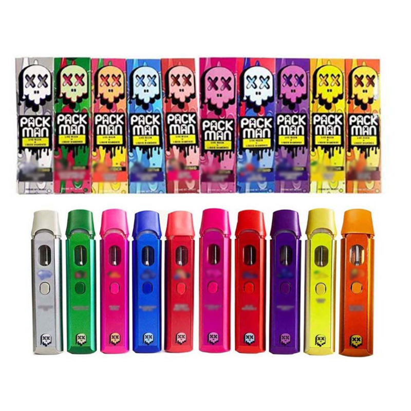 

Packman Live Resin Liquid Diamonds Disposable Vape Pens E-cigarettes Starter Kit 360mAh Rechargeable Battery Empty 2.0 Grams Pod Ceramic Coil With Packaging