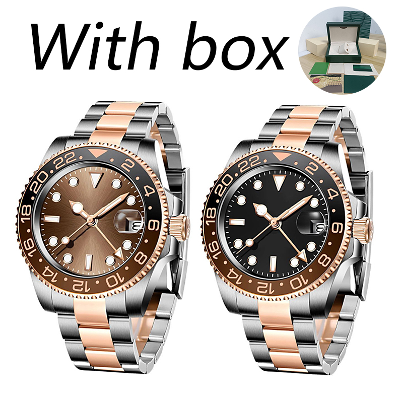 

designer Dhgate Mens watch movement GMT watchs for men waterproof luminous automatic Super BP Factory 904L stainless steel strap sapphire calendar root Beer watch, With waterproof