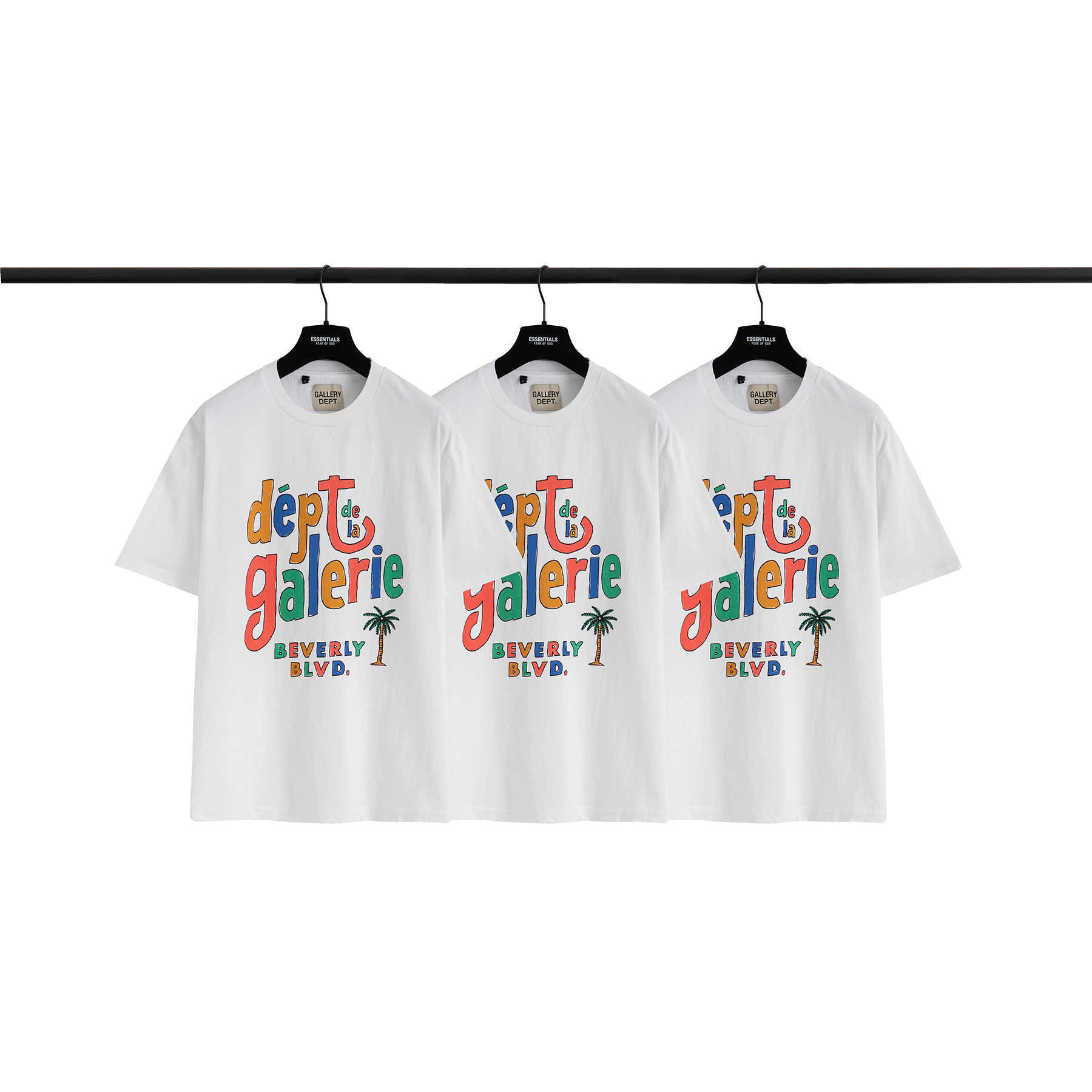 

Fashion Designer Clothing Galleryes deptes Tees Rock Tshirt Coconut Tree Garment Wash American Brand High Street Loose Men's Round Neck Short Sleeve T-shirt, White coconut tree ouyang nana same