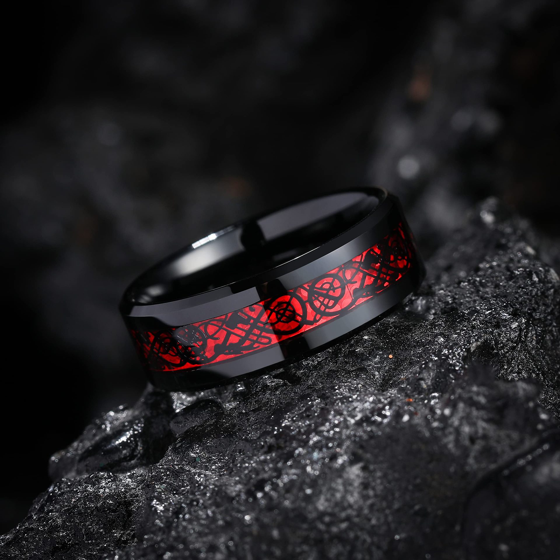 

Fashion men's ring Titanium steel stainless steel dragon slice ring couple accessories
