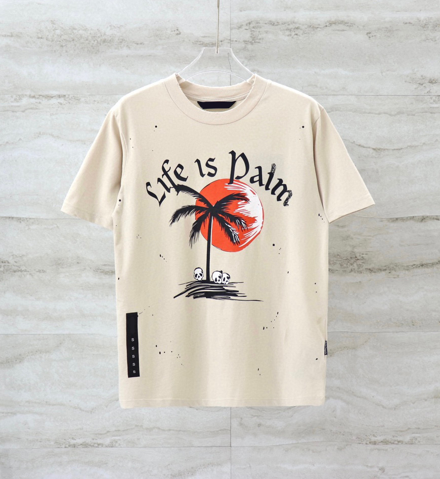 T-shirts Plus pour hommes Polos Col rond brodé et imprimé vêtements d'été de style polaire avec street pur coton w33w