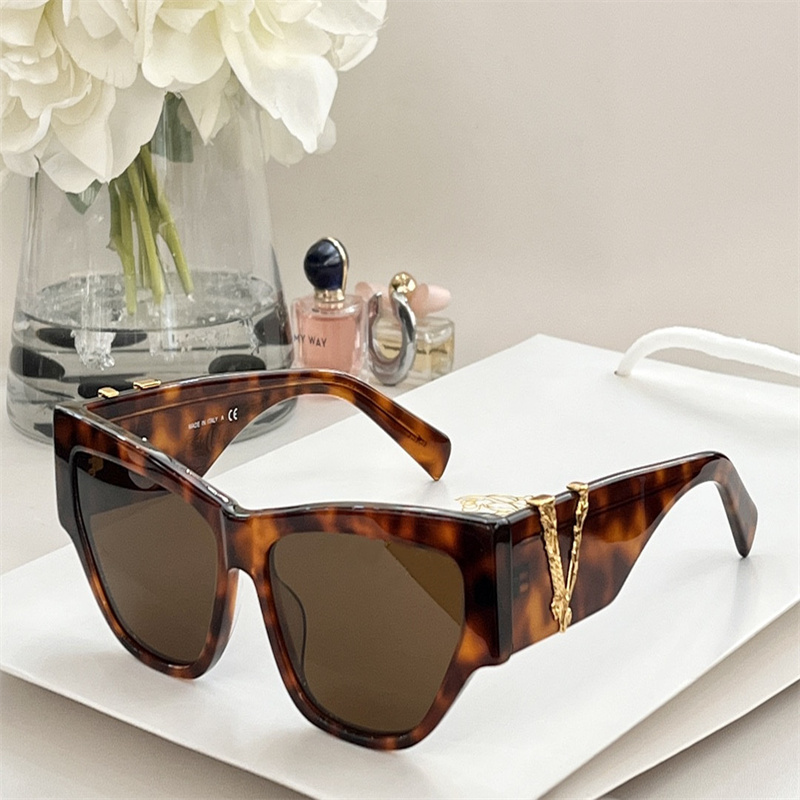 

Women's Summer Luxury Sunglasses 4383 New Fashionable and Popular Sunglasses Charming Cat Eyes Frame Simple and Popular Style Top grade UV400 Protective Glasses