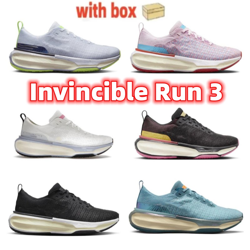 

Invincible Run 3 White Cobalt Bliss Running Shoes Noise Aqua Green Abyss Trainers Sneakers with box