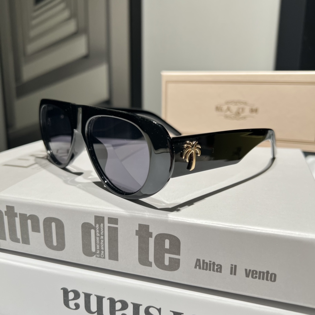 

PA8424 PALMS ANGEL Sunglasses for Women Men Designer Summer Shades Polarized Eyeglasses Big Frame Black Vintage Oversized Sun Glasses of Women Male