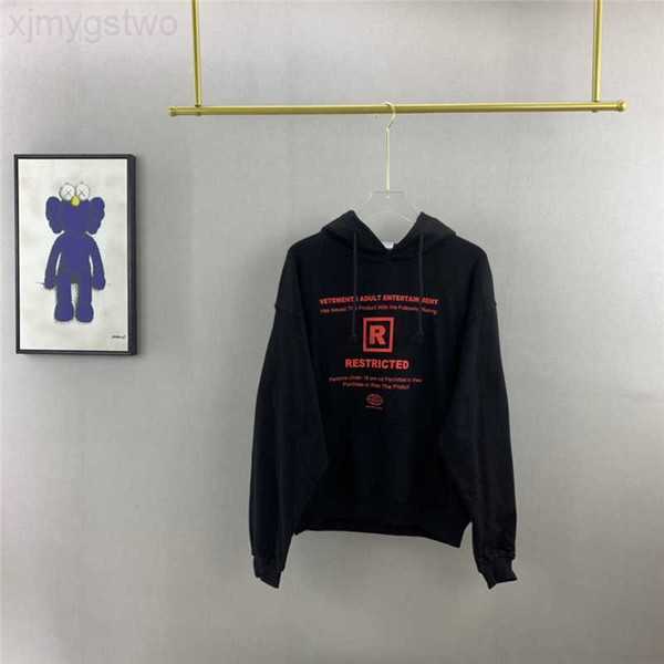

VETEMENTS Restricted Hoodie Men Women Text Print Vetements Sweatshirts Oversize VTM Pullovers Q0831 9E57D